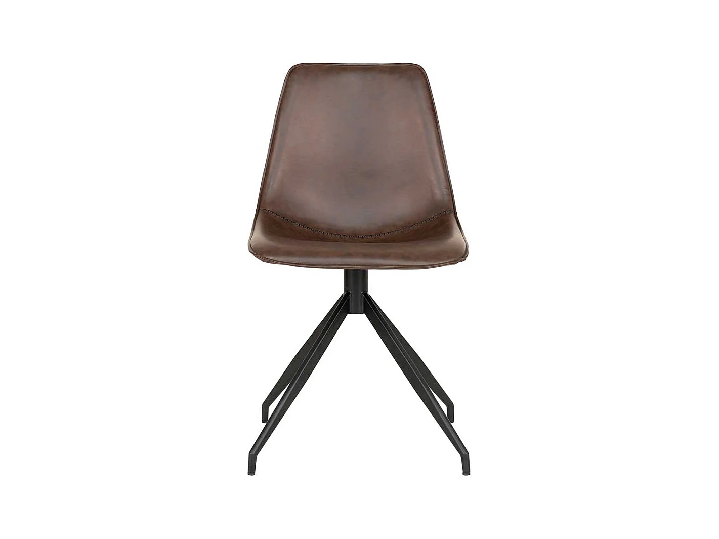 Drehbare Esstischstühle in Dunkelbraun Schwarz (2er Set)