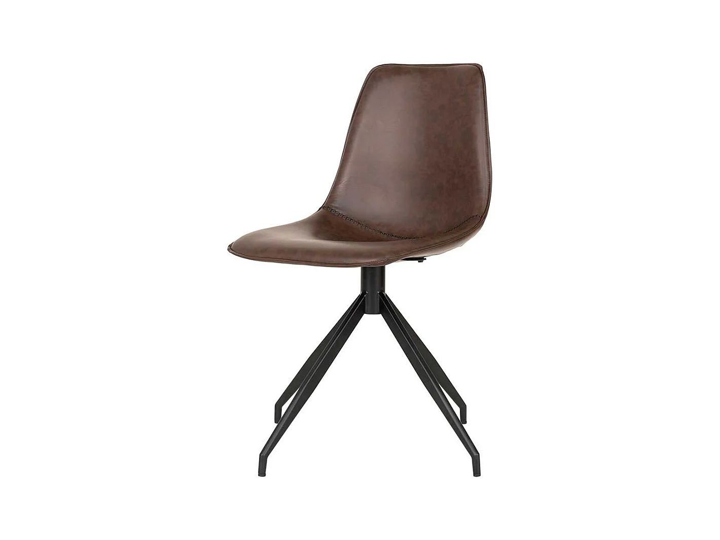 Drehbare Esstischstühle in Dunkelbraun Schwarz (2er Set)