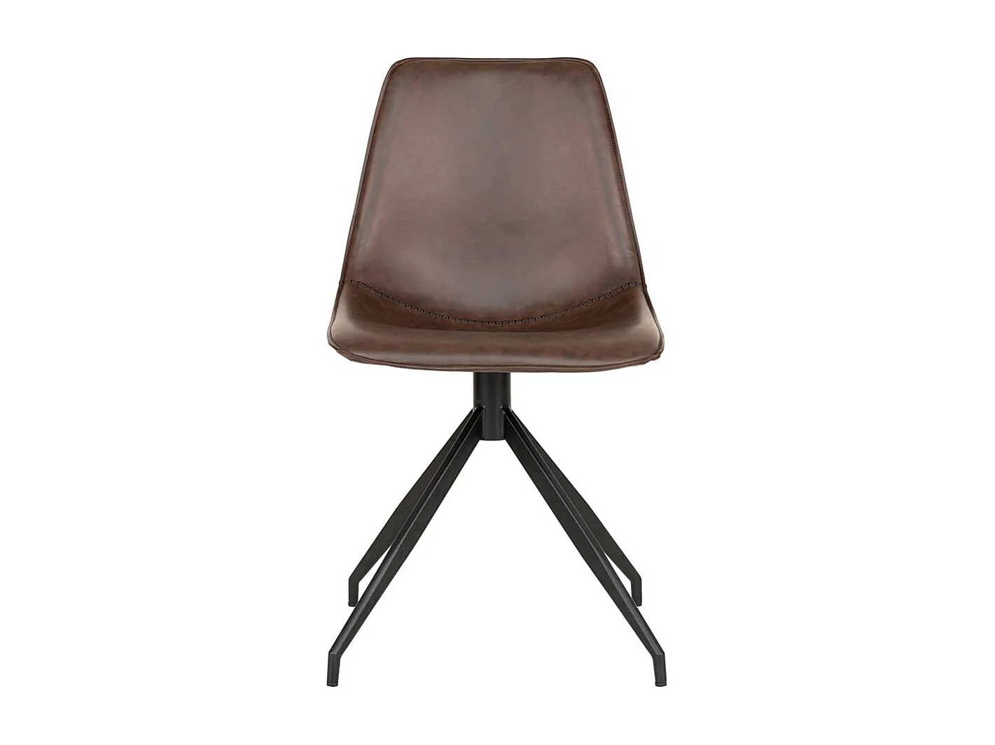 Drehbare Esstischstühle in Dunkelbraun Schwarz (2er Set)