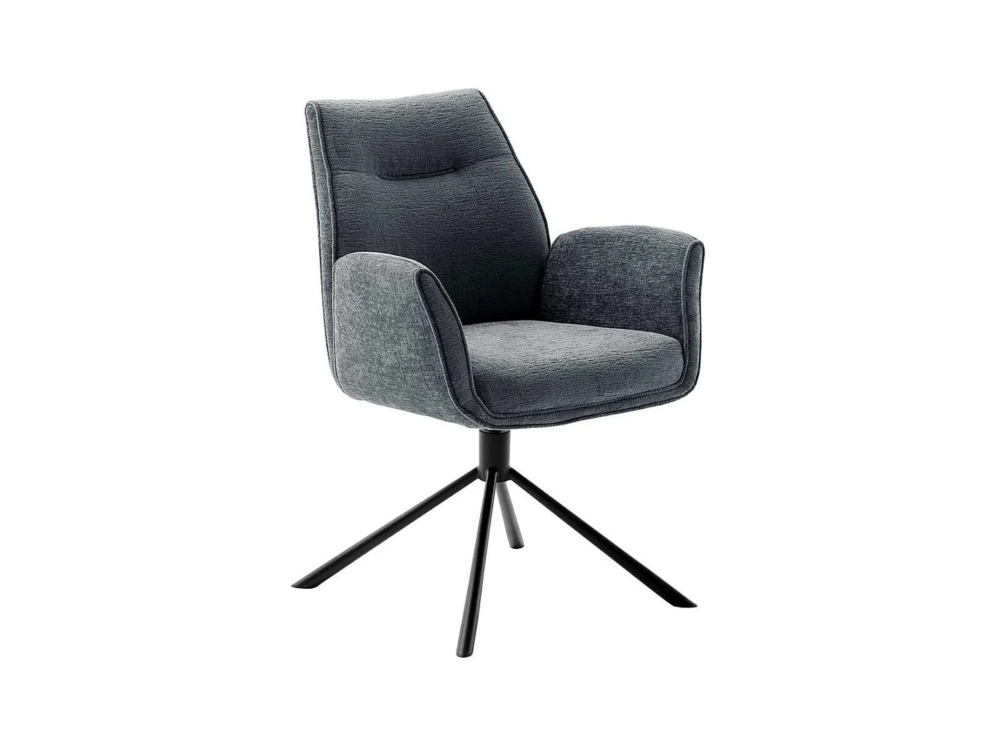 Esszimmerstuhl Anthrazit drehbar Armlehnen (2er Set)