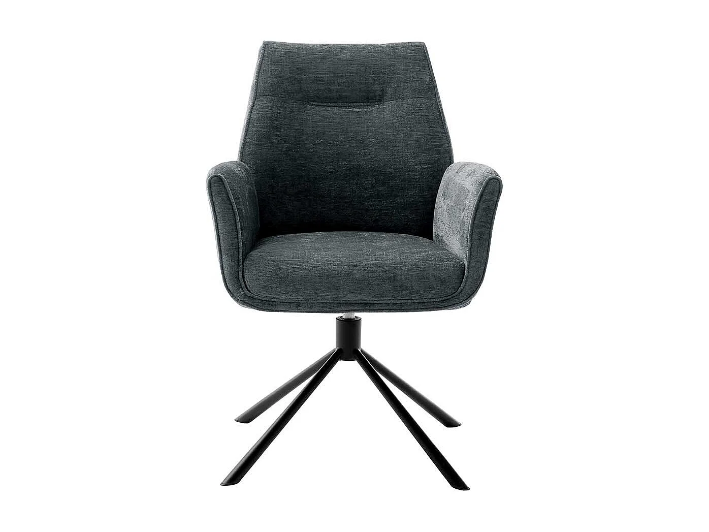 Esszimmerstuhl Anthrazit drehbar Armlehnen (2er Set)