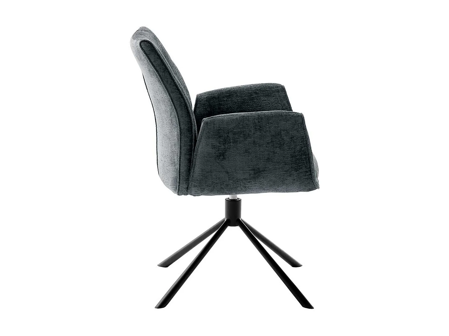 Esszimmerstuhl Anthrazit drehbar Armlehnen (2er Set)