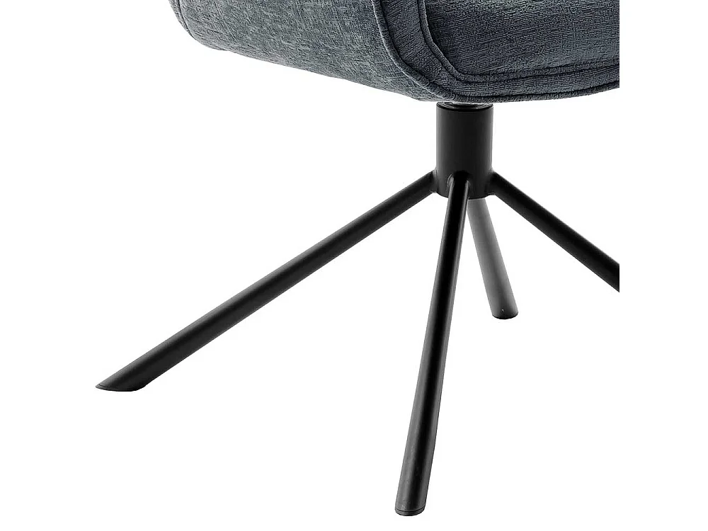 Esszimmerstuhl Anthrazit drehbar Armlehnen (2er Set)