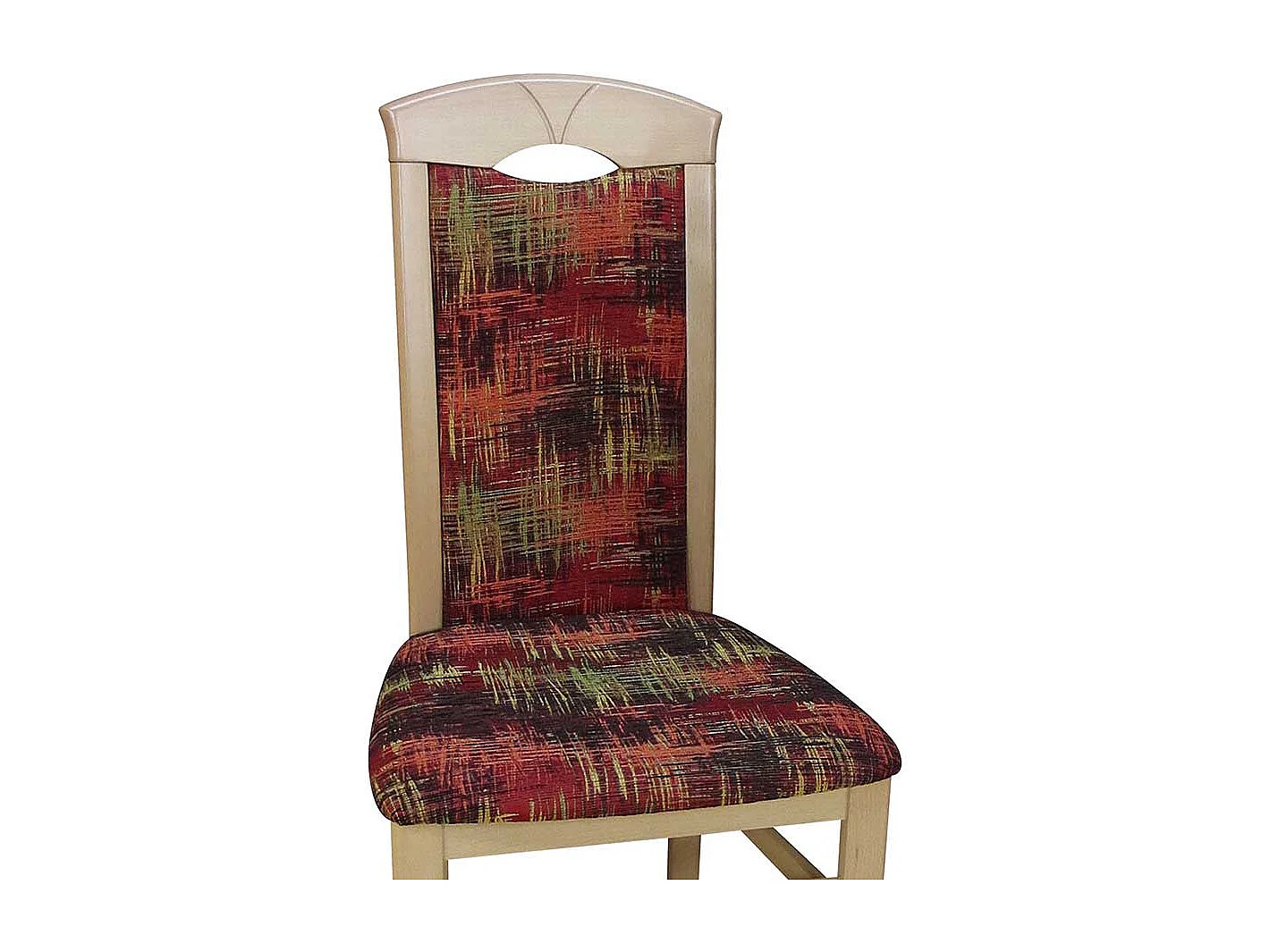 Esstischstuhl Set in Rot Bunt Stoff Buchefarben (2er Set)