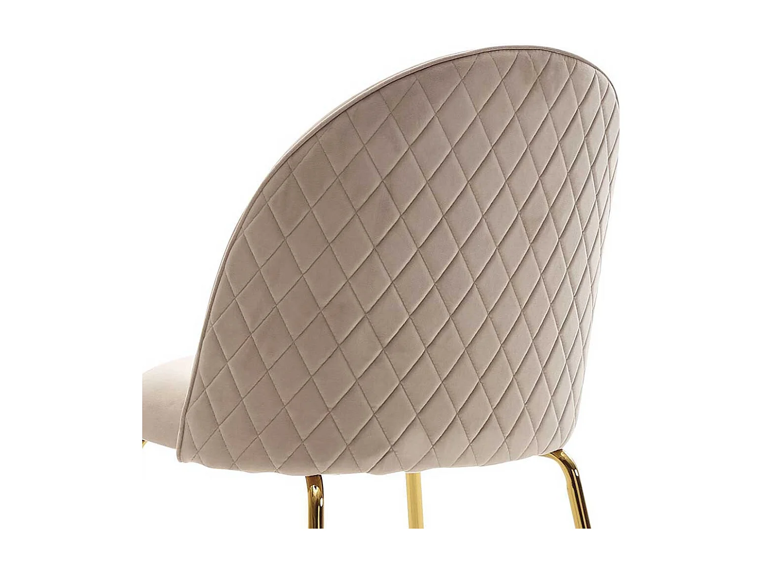 Esszimmer Stühle in Beige Samt Retrostil (2er Set)