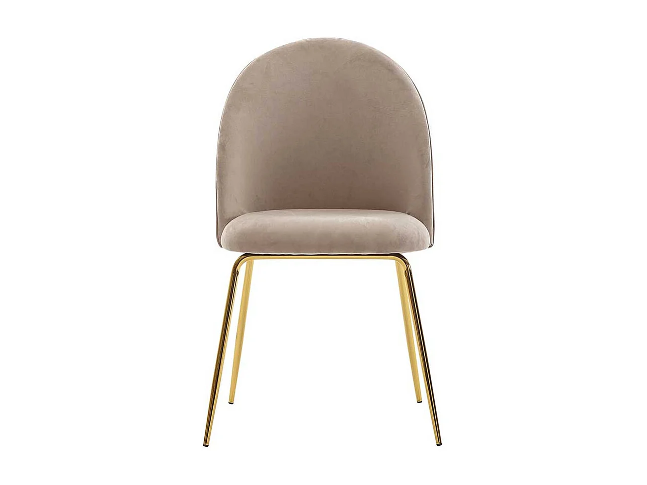 Esszimmer Stühle in Beige Samt Retrostil (2er Set)