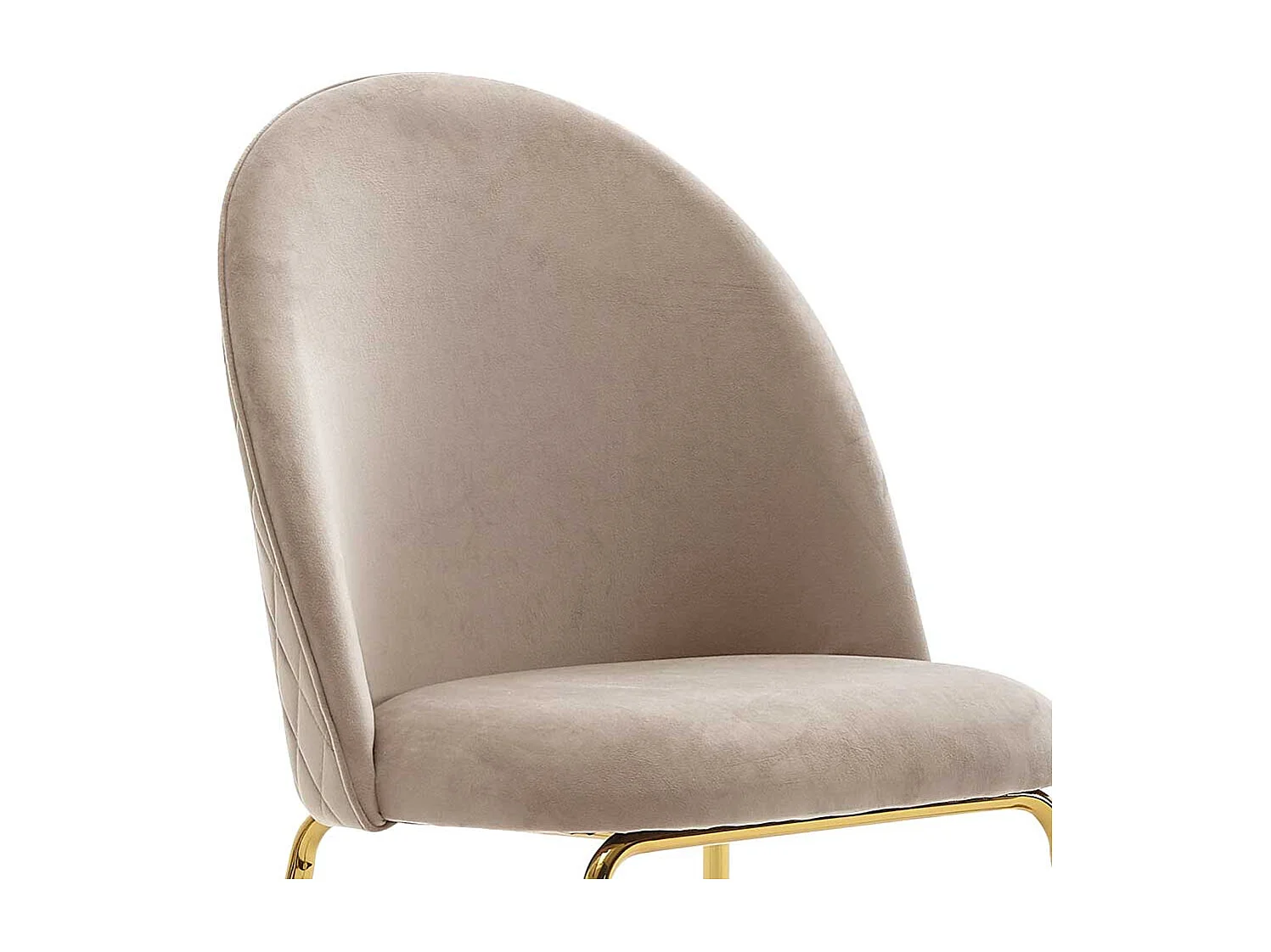 Esszimmer Stühle in Beige Samt Retrostil (2er Set)