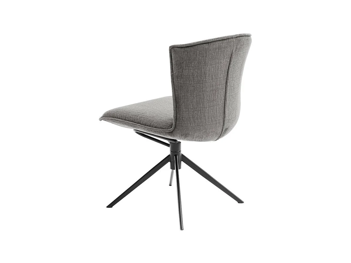 Polsterstuhl Esszimmer Esstischstuhl in Anthrazit mit Gestell aus Metall (2er Set)