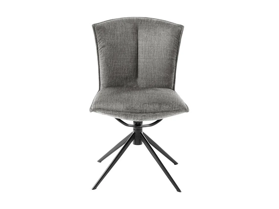 Polsterstuhl Esszimmer Esstischstuhl in Anthrazit mit Gestell aus Metall (2er Set)