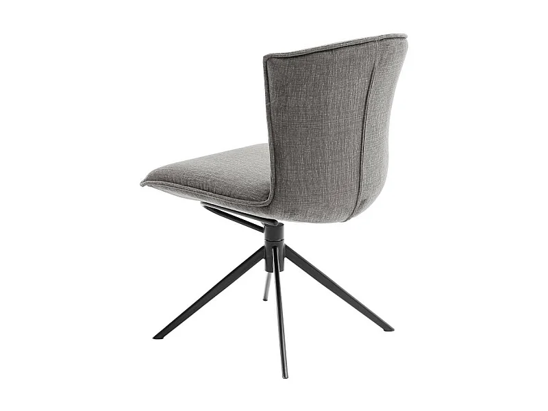 Polsterstuhl Esszimmer Esstischstuhl in Anthrazit mit Gestell aus Metall (2er Set)