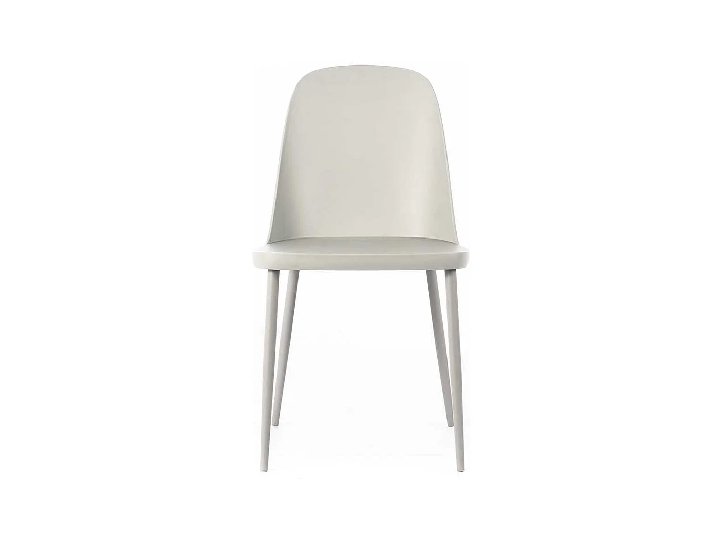 Moderne Esstisch St�hle aus Kunststoff Hellgrau (4er Set)