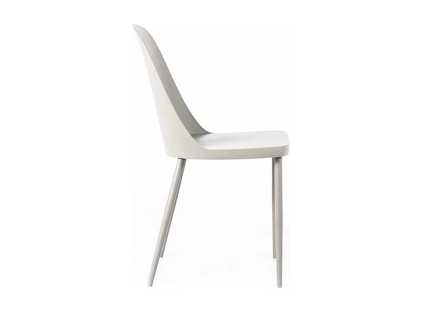 Moderne Esstisch Stühle aus Kunststoff Hellgrau (4er Set)