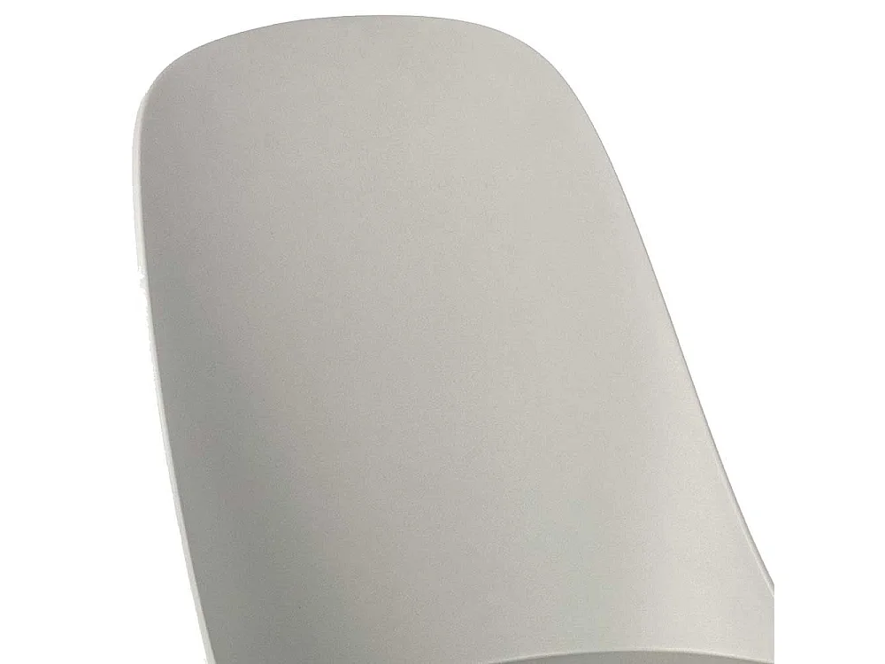 Moderne Esstisch Stühle aus Kunststoff Hellgrau (4er Set)