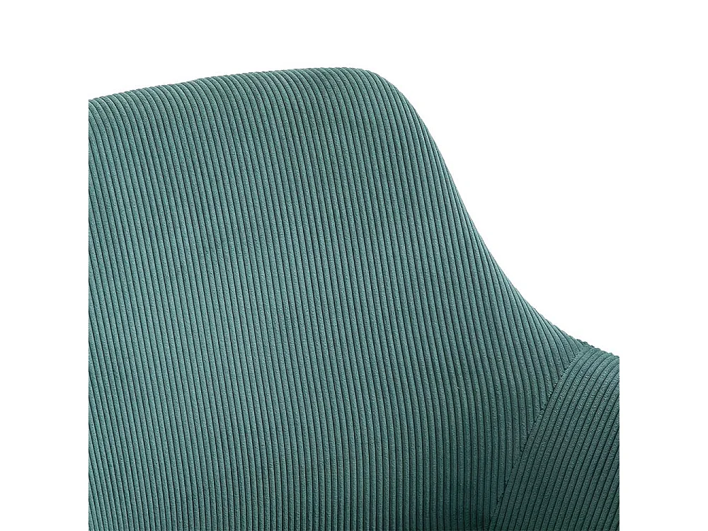 Cordbezug Stühle in Dunkelgrün Armlehnen (2er Set)