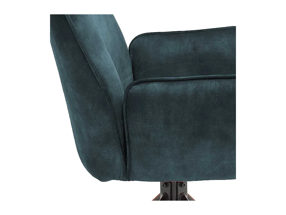 Armlehnenstühle in Petrol und Schwarz drehbar (2er Set)