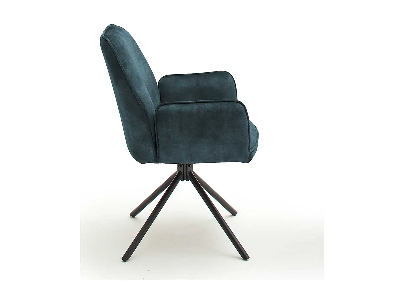 Armlehnenstühle in Petrol und Schwarz drehbar (2er Set)