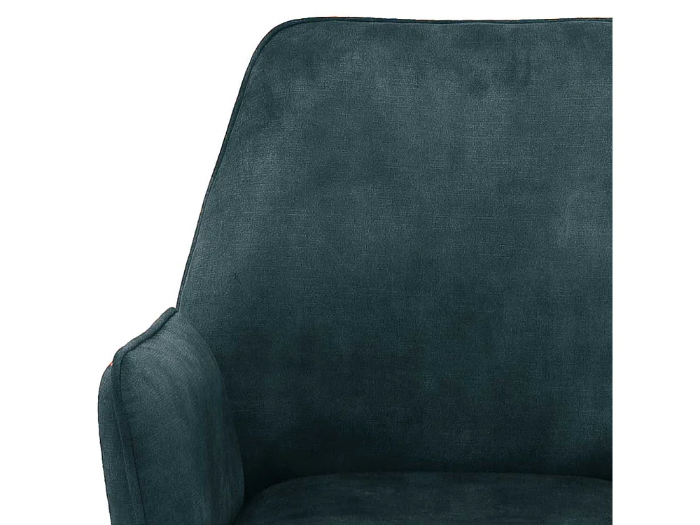 Armlehnenstühle in Petrol und Schwarz drehbar (2er Set)