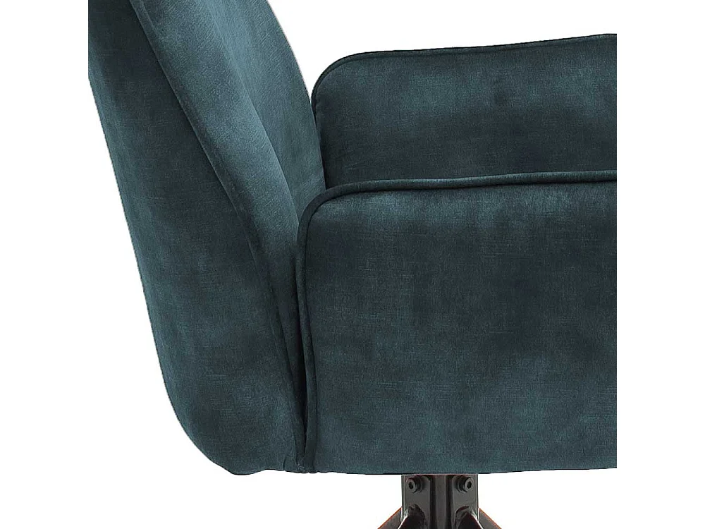 Armlehnenstühle in Petrol und Schwarz drehbar (2er Set)