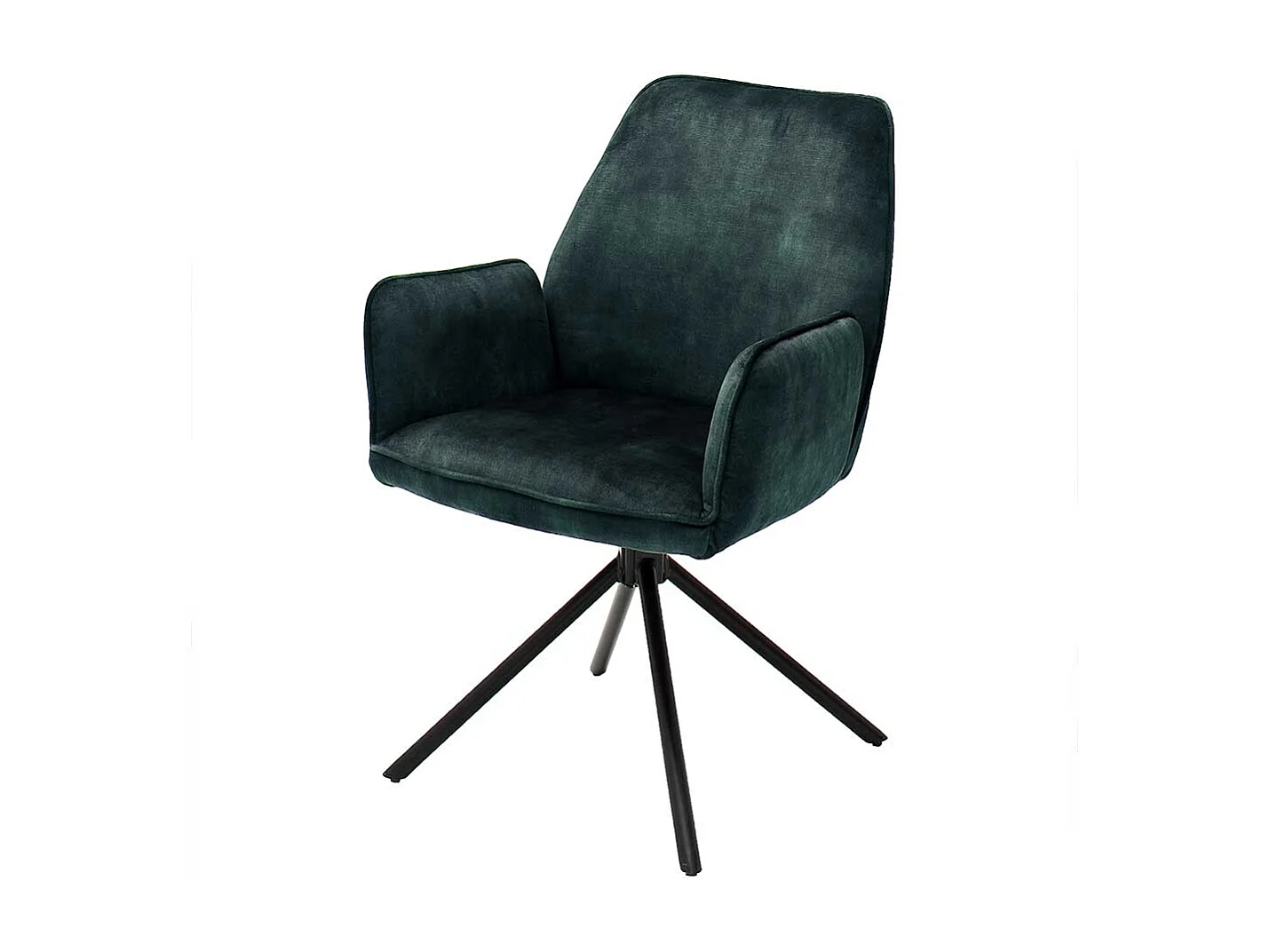 Armlehnenstühle in Petrol und Schwarz drehbar (2er Set)