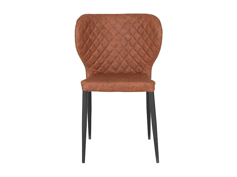 Polsterstühle zum Stapeln aus Kunstleder Metall (4er Set)