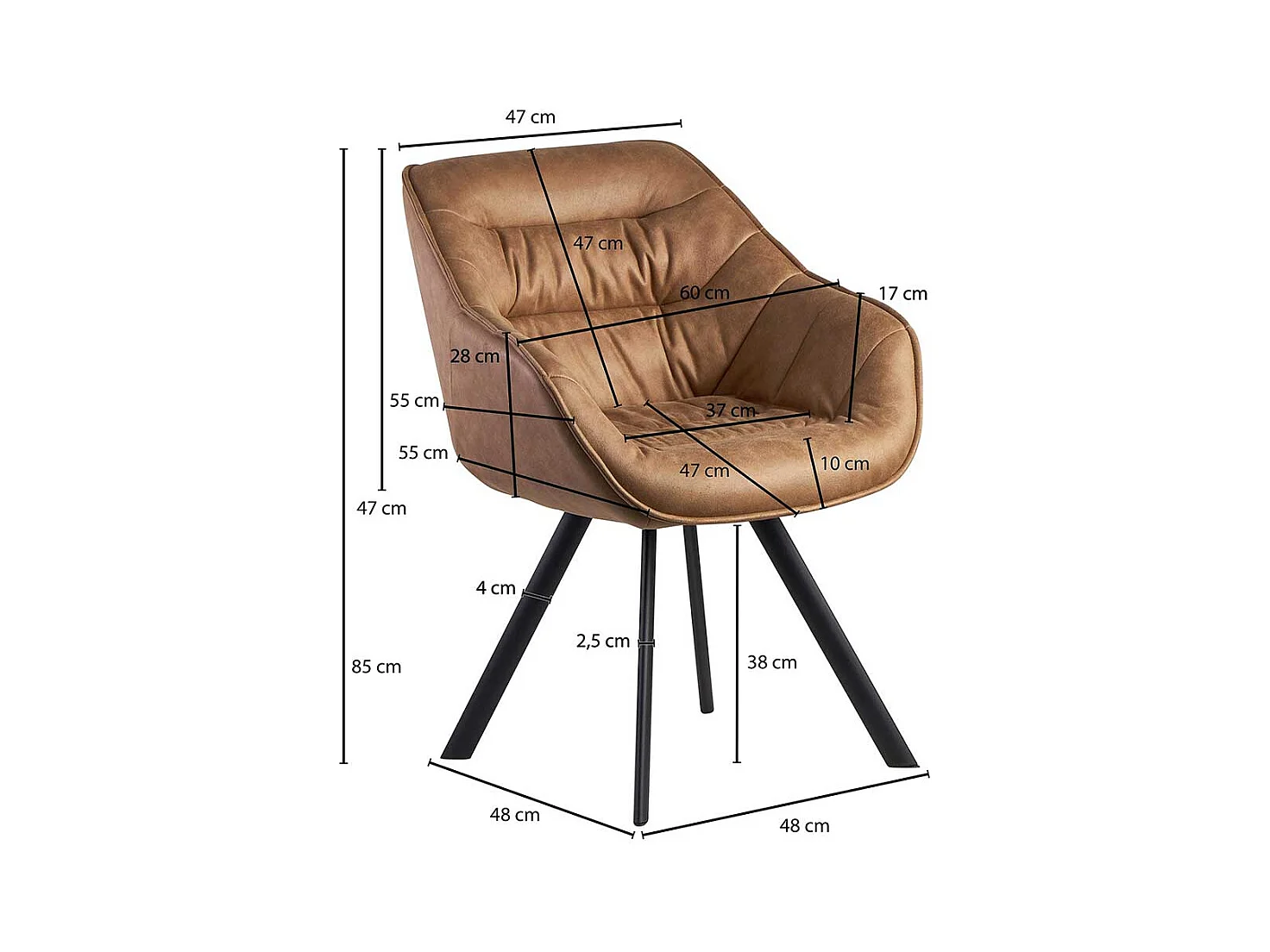 Samt Stuhl Esszimmer in Beige und Schwarz Gestell aus Metall