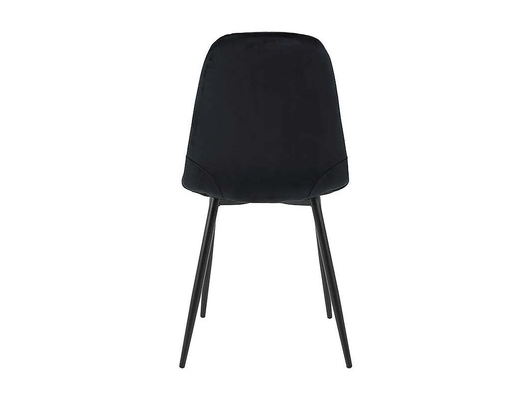 Polsterstühle in Schwarz Samt Metallgestell (Set)