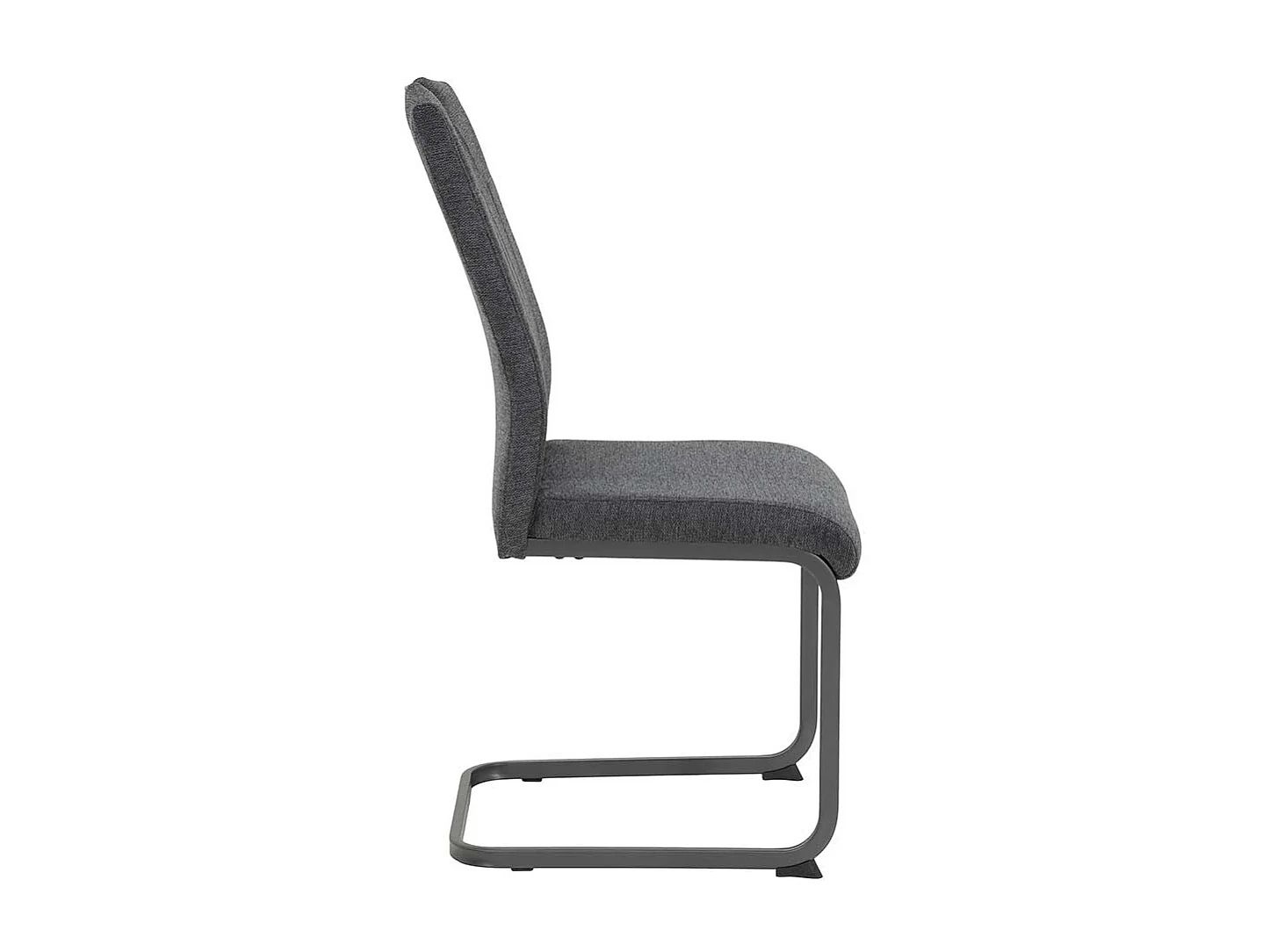 Freischwingerstuhl in Dunkelgrau Anthrazit (Set)