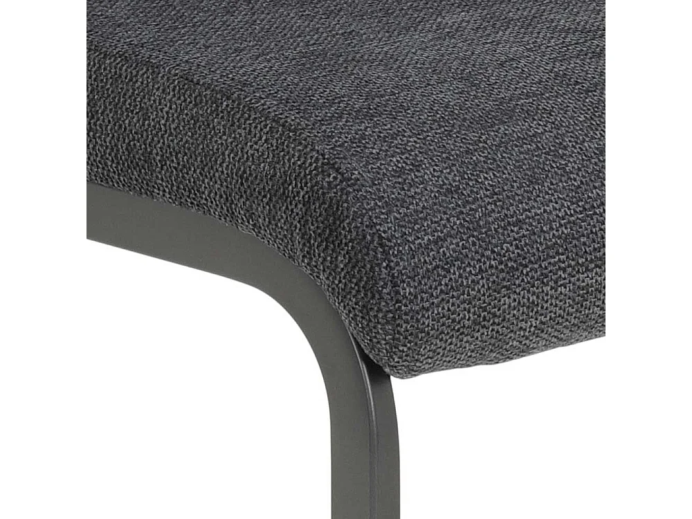 Freischwingerstuhl in Dunkelgrau Anthrazit (Set)