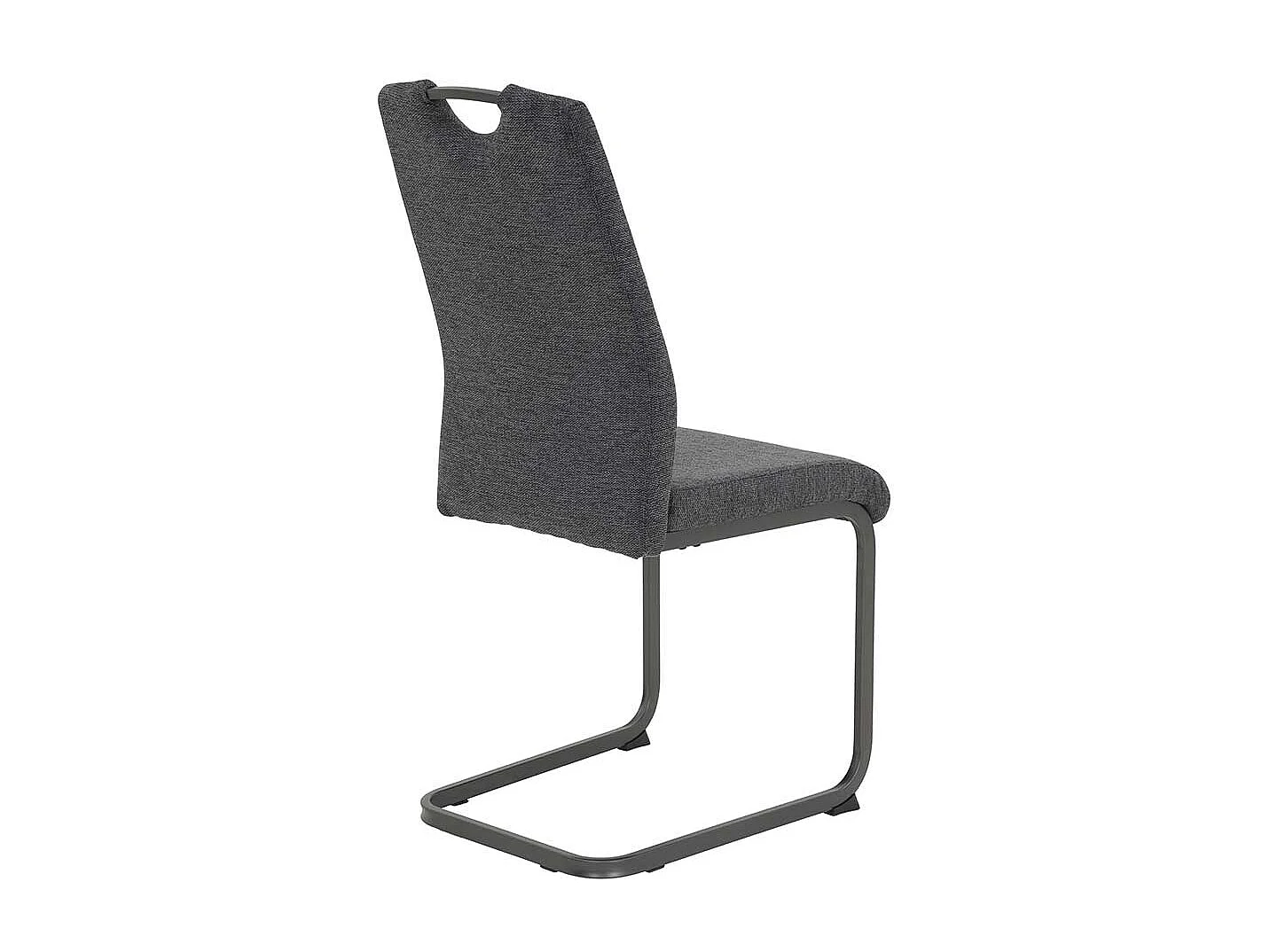 Freischwingerstuhl in Dunkelgrau Anthrazit (Set)