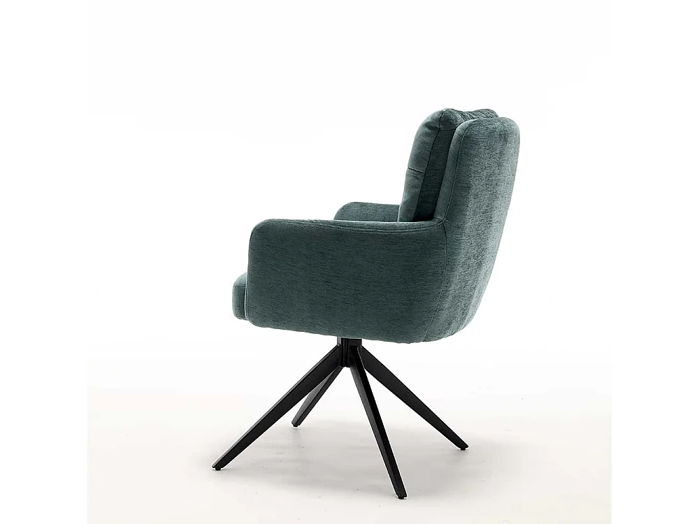 Polsterstuhl Stuhl Set mit Gestell aus Metall drehbar (2er Set)