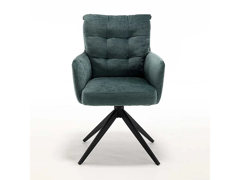 Polsterstuhl Stuhl Set mit Gestell aus Metall drehbar (2er Set)