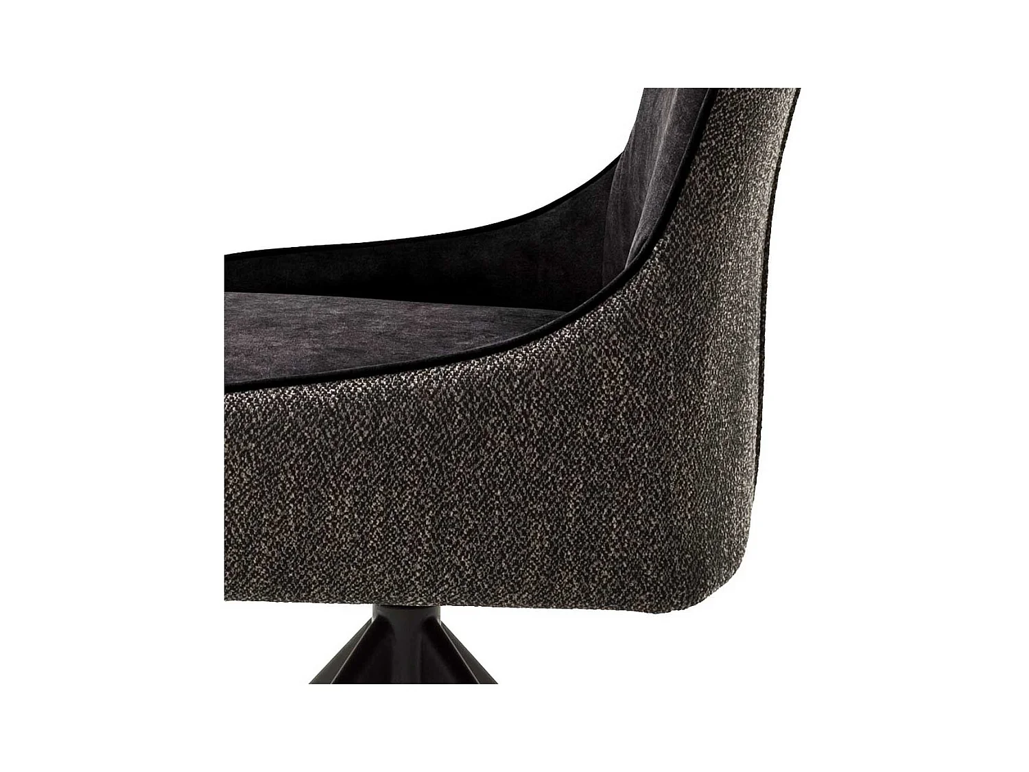 Drehbare Esszimmerst�hle in Anthrazit Stoff modern (2er Set)