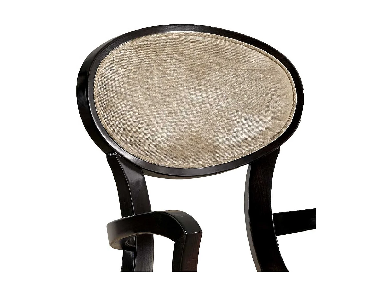 Armlehnstuhl Buche Dunkelbraun mit Bezugsstoff Samt