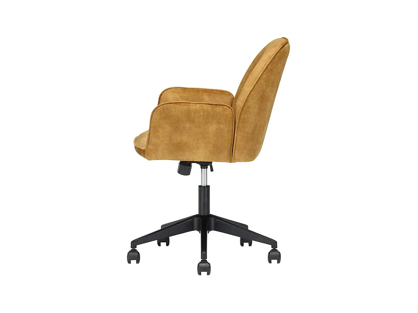 Polster Drehstuhl höhenverstellbar Ocker & Schwarz