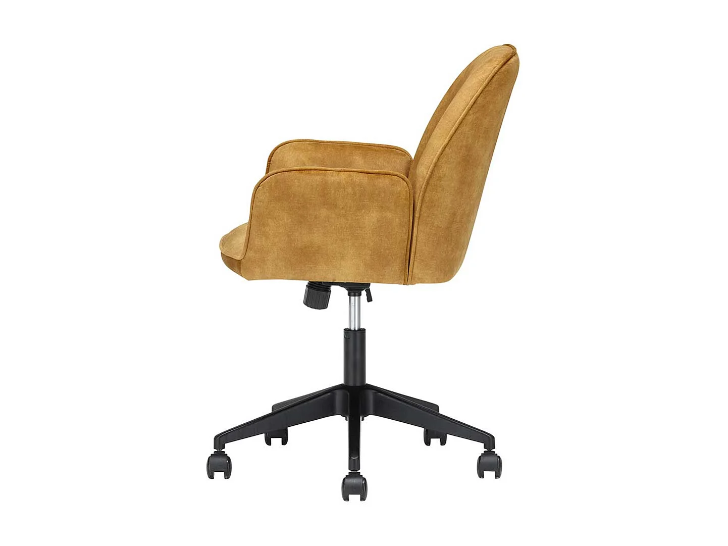 Polster Drehstuhl höhenverstellbar Ocker & Schwarz