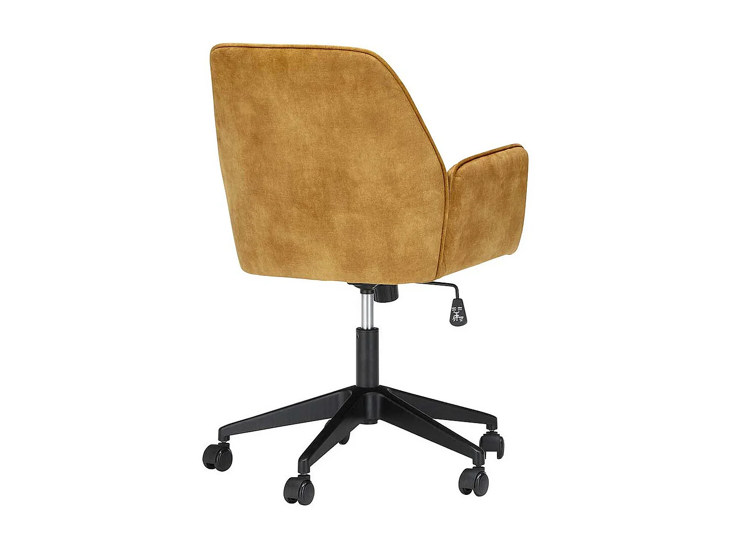Polster Drehstuhl höhenverstellbar Ocker & Schwarz