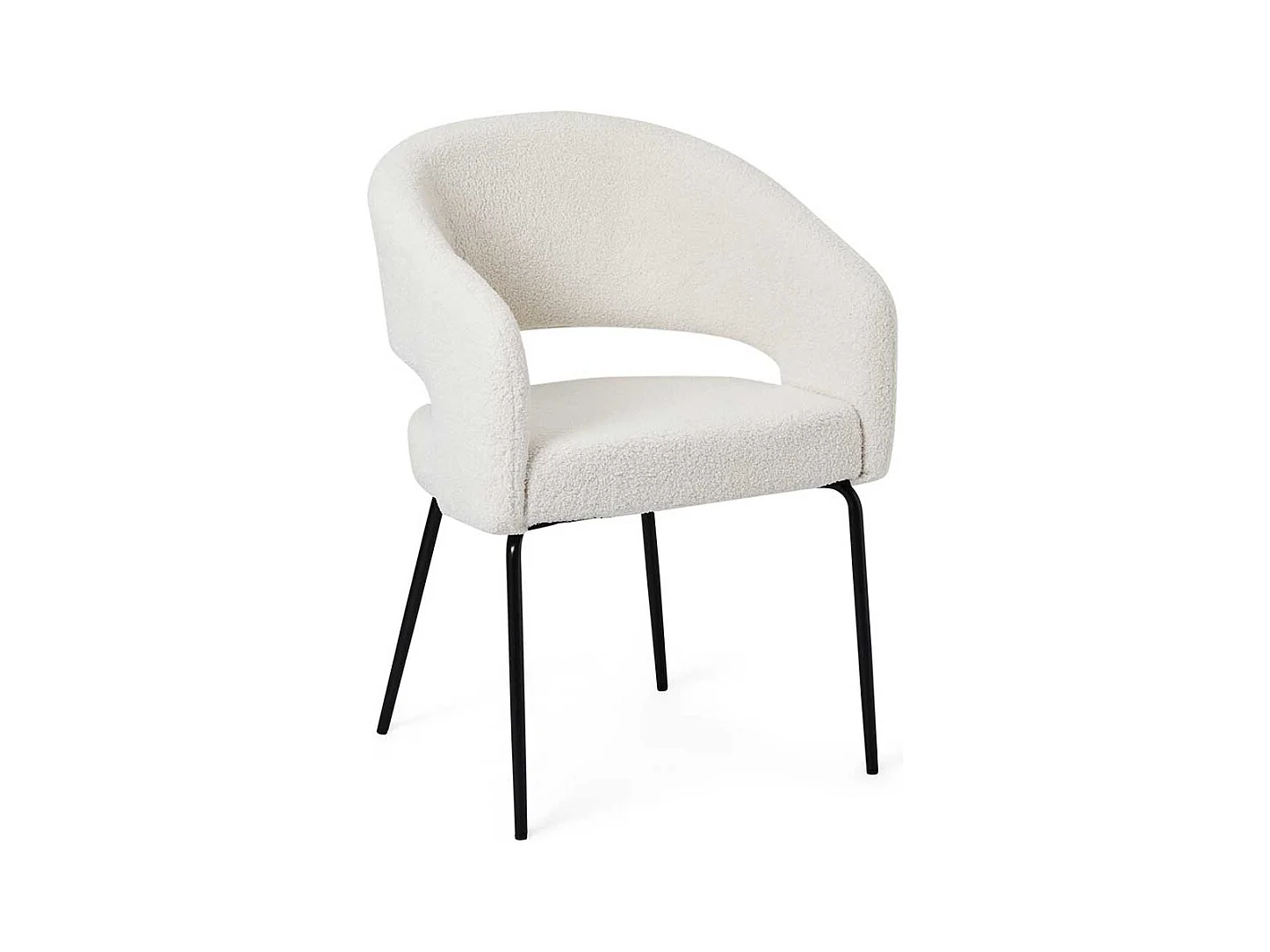 Polsterstuhl Esszimmerstuhl mit Armlehnen in Cremewei� (2er Set)