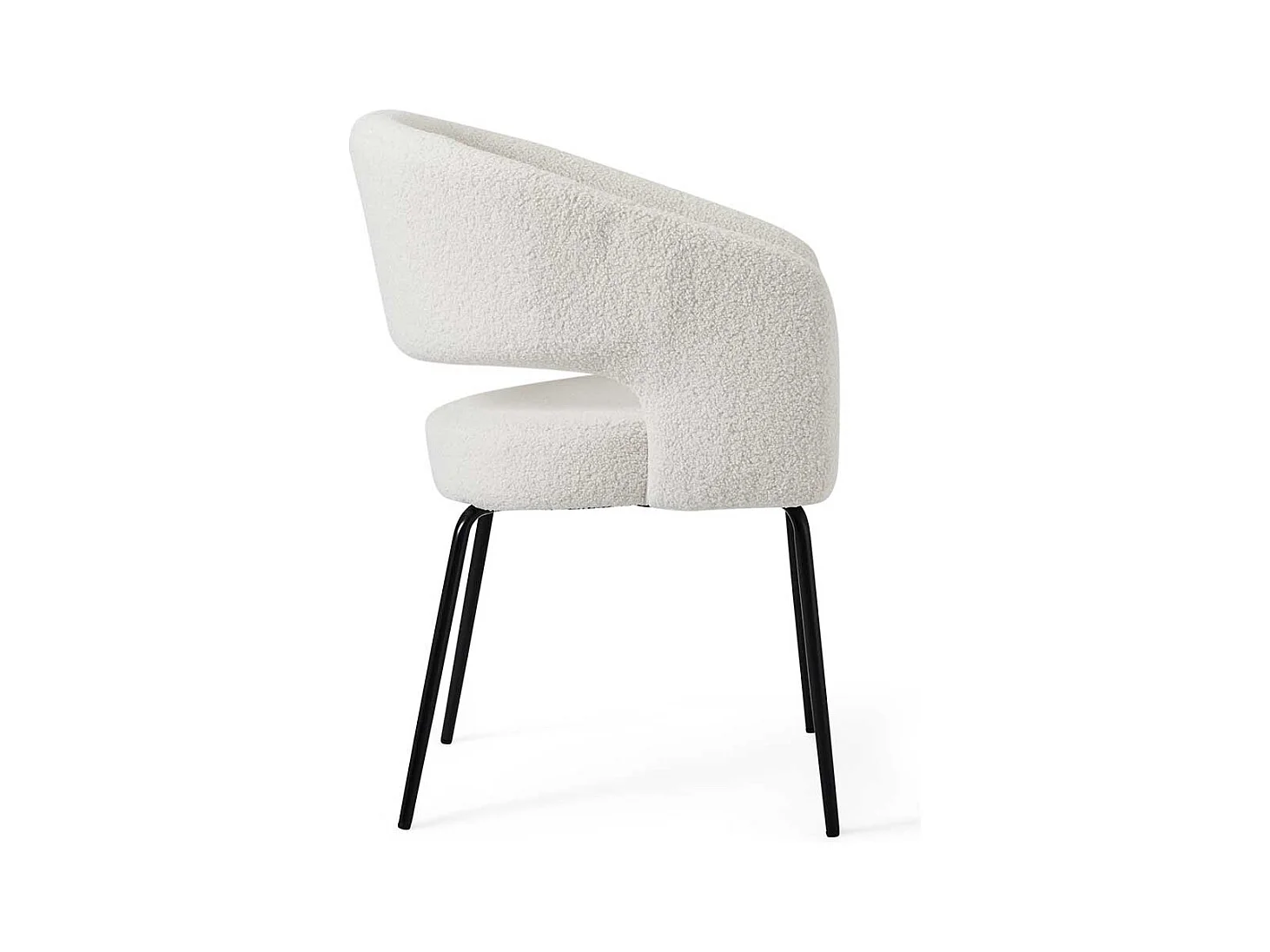 Polsterstuhl Esszimmerstuhl mit Armlehnen in Cremewei� (2er Set)