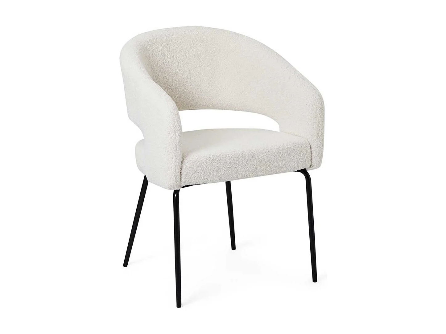 Polsterstuhl Esszimmerstuhl mit Armlehnen in Cremewei� (2er Set)