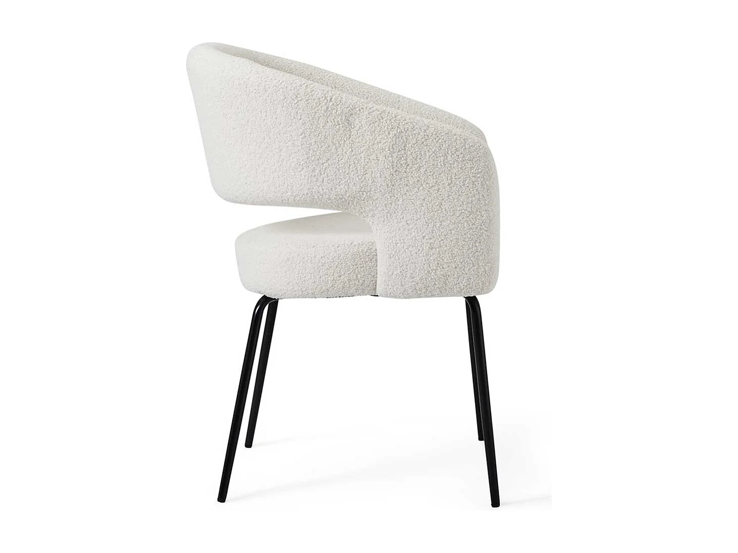 Polsterstuhl Esszimmerstuhl mit Armlehnen in Cremewei� (2er Set)