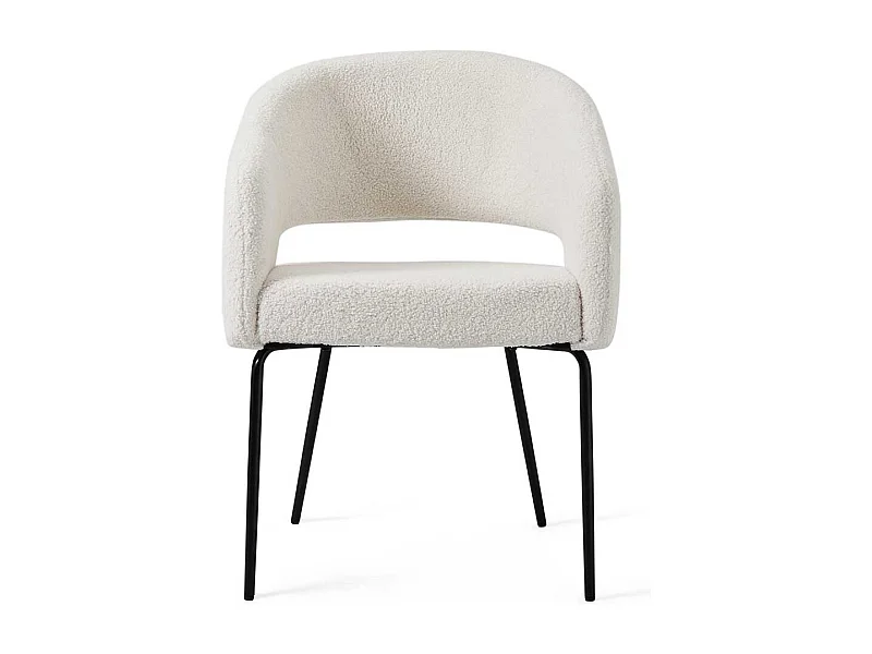 Polsterstuhl Esszimmerstuhl mit Armlehnen in Cremewei� (2er Set)