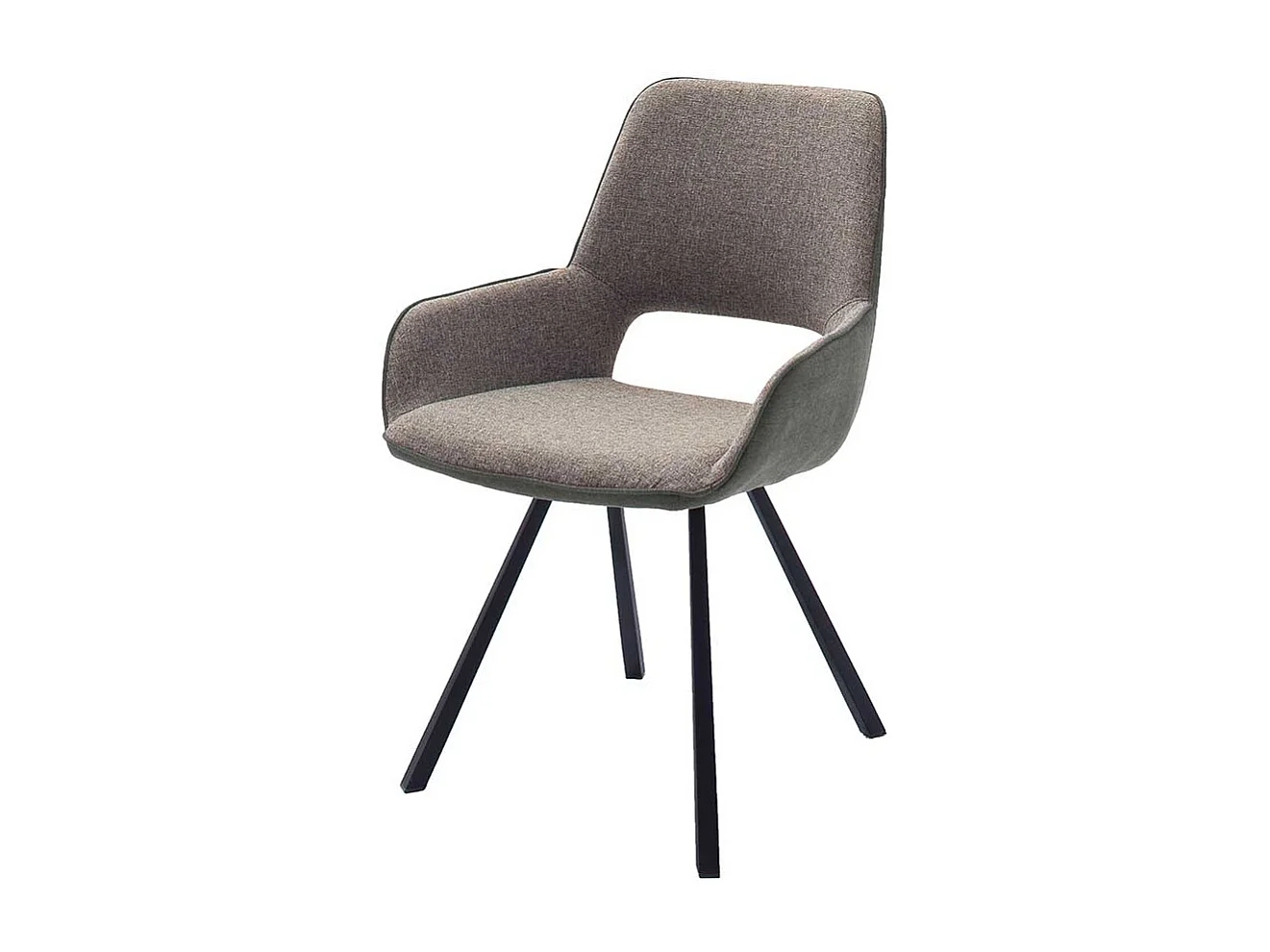 Esszimmer Polsterstühle in Anthrazit und Hellgrau drehbar (2er Set)