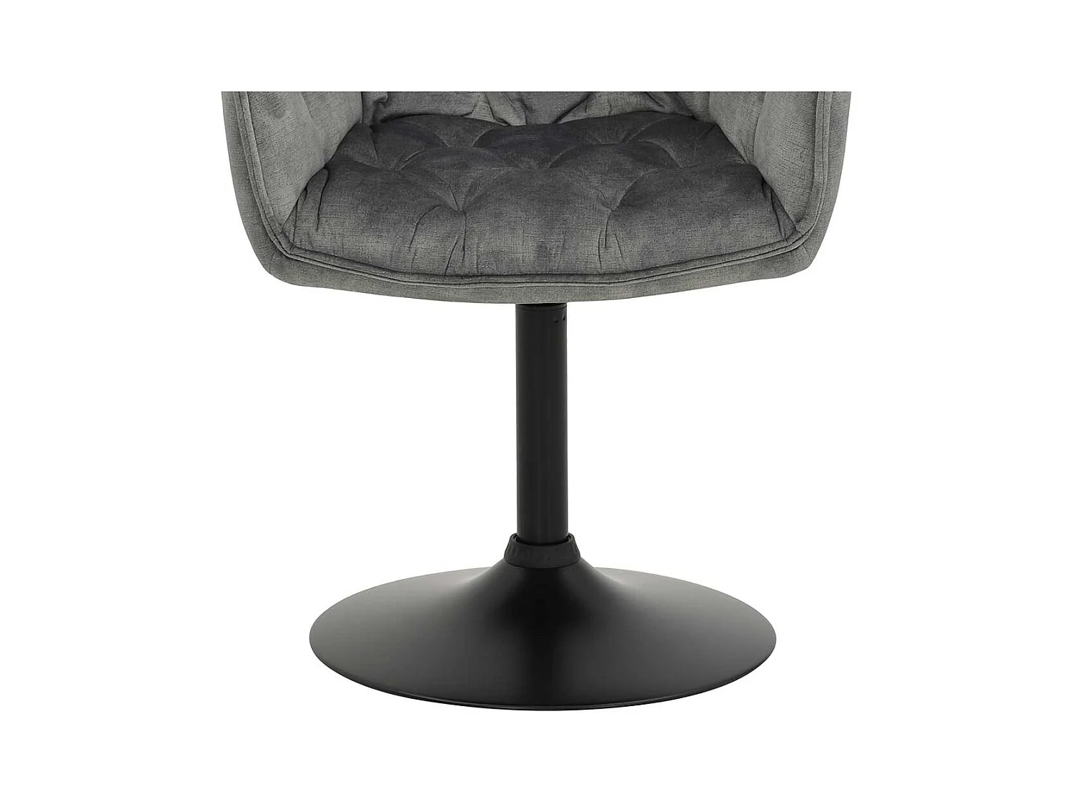 Drehstühle Esszimmer in Grau Velours Retrostil (2er Set)