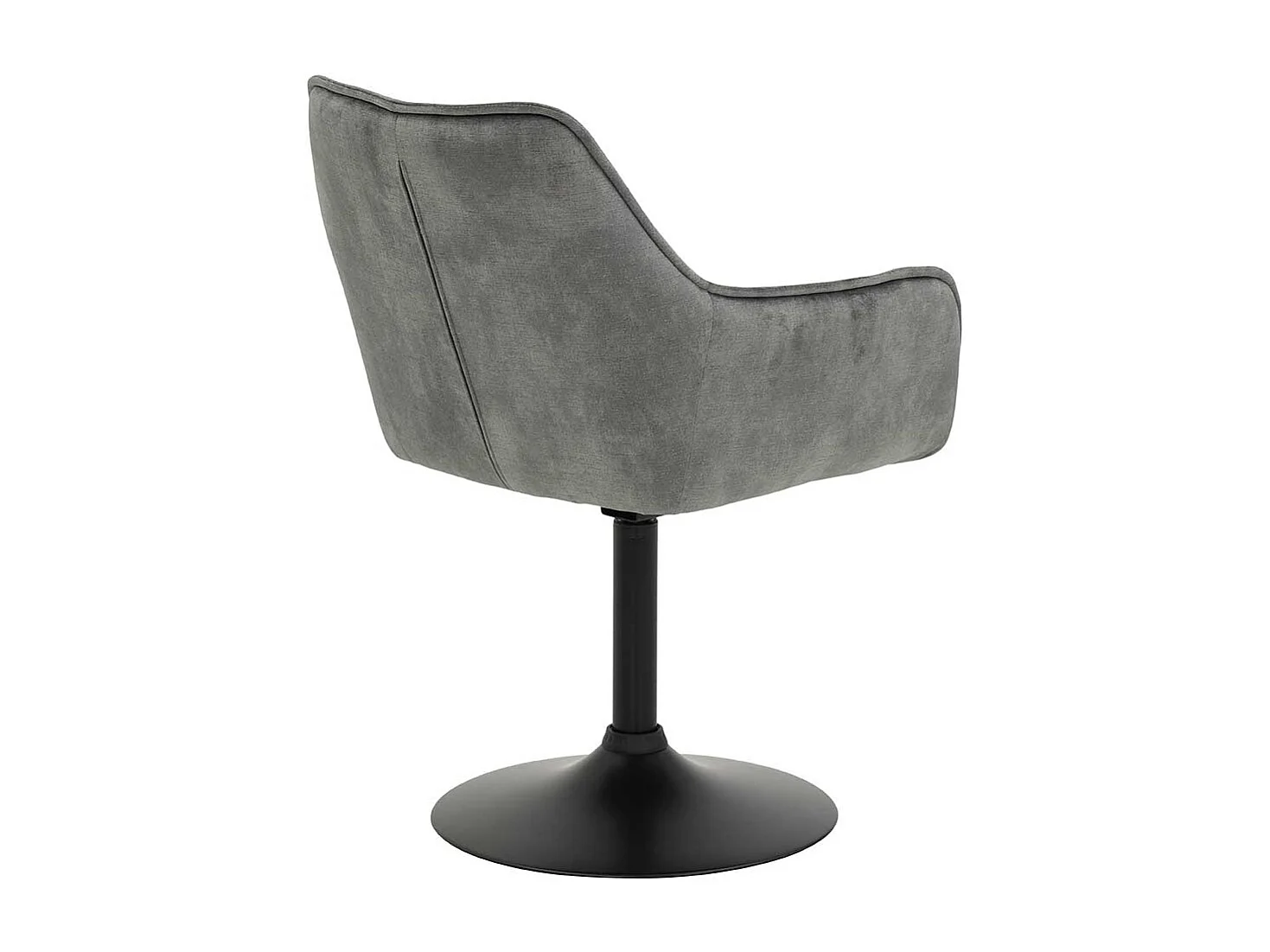 Drehstühle Esszimmer in Grau Velours Retrostil (2er Set)