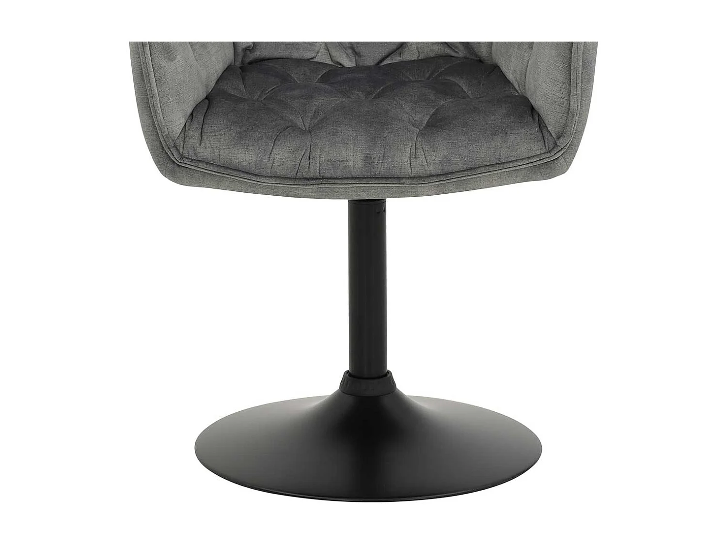 Drehstühle Esszimmer in Grau Velours Retrostil (2er Set)