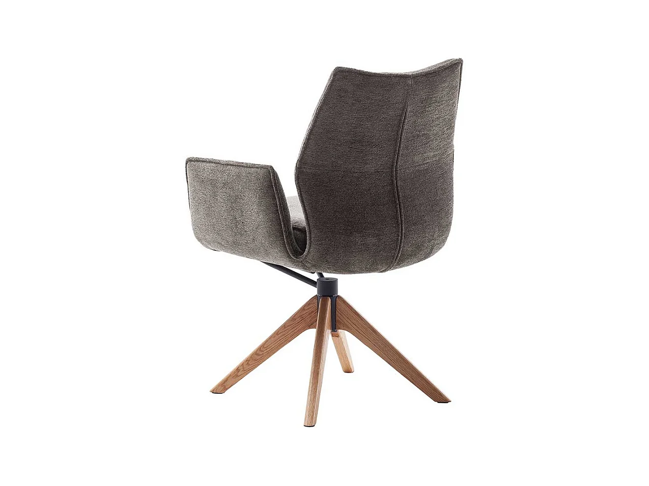 Esszimmerstuhl Armlehnstuhl in Anthrazit und Eichefarben (2er Set)