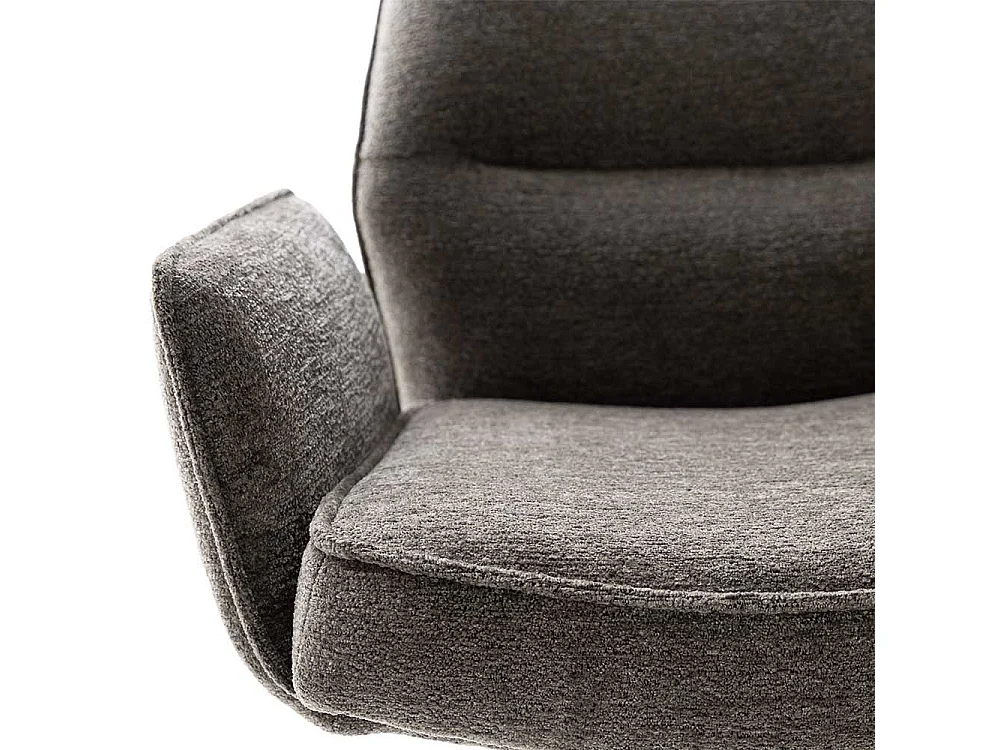 Esszimmerstuhl Armlehnstuhl in Anthrazit und Eichefarben (2er Set)