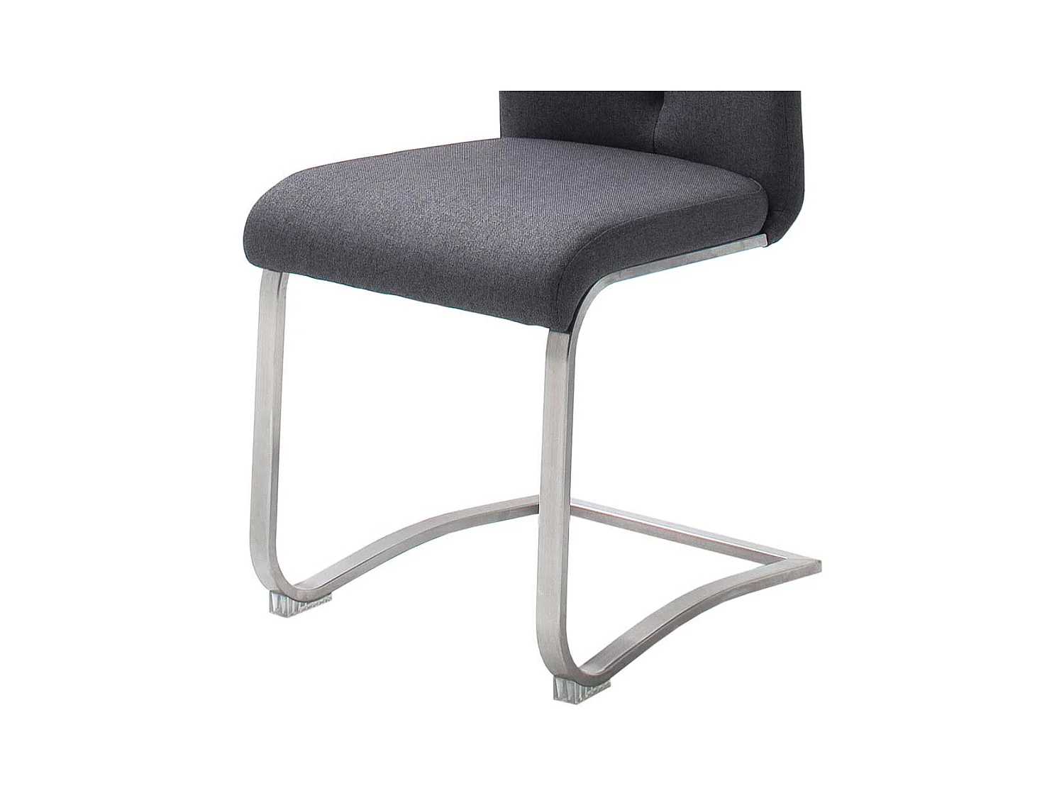 Esstischstühle in Anthrazit Webstoff hoher Lehne (2er Set)