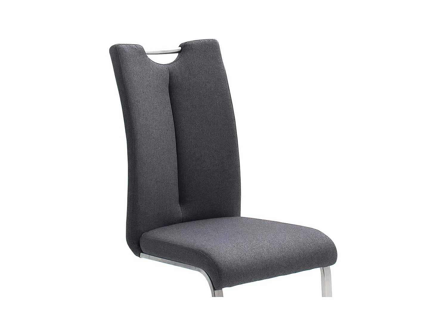 Esstischstühle in Anthrazit Webstoff hoher Lehne (2er Set)