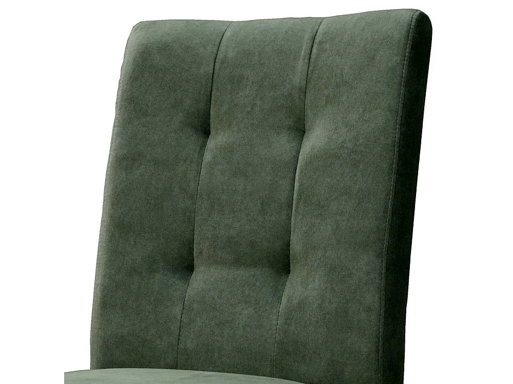 Esstischstuhl in Graugrün Velours Gestell aus Eiche Massivholz (2er Set)